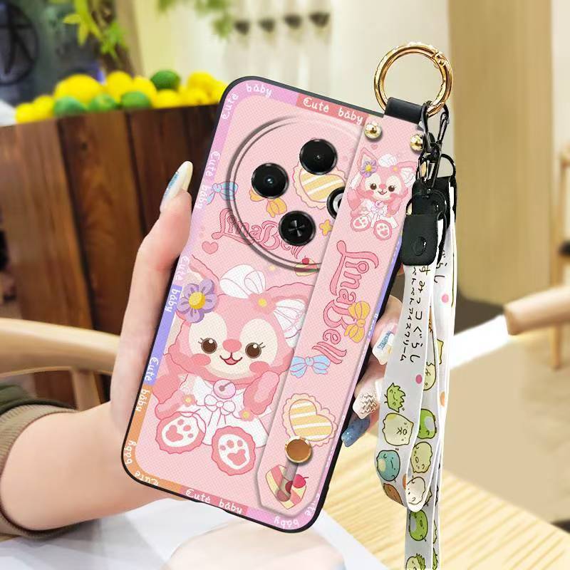 Phone Case for Tecno Spark 30C 4G Silicone Case with Adjustable Strap Neck Lanyard Cover