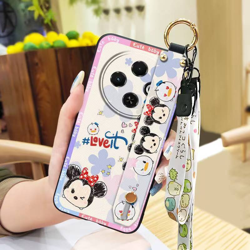 Phone Case for Tecno Spark 30C 4G Silicone Case with Adjustable Strap Neck Lanyard Cover