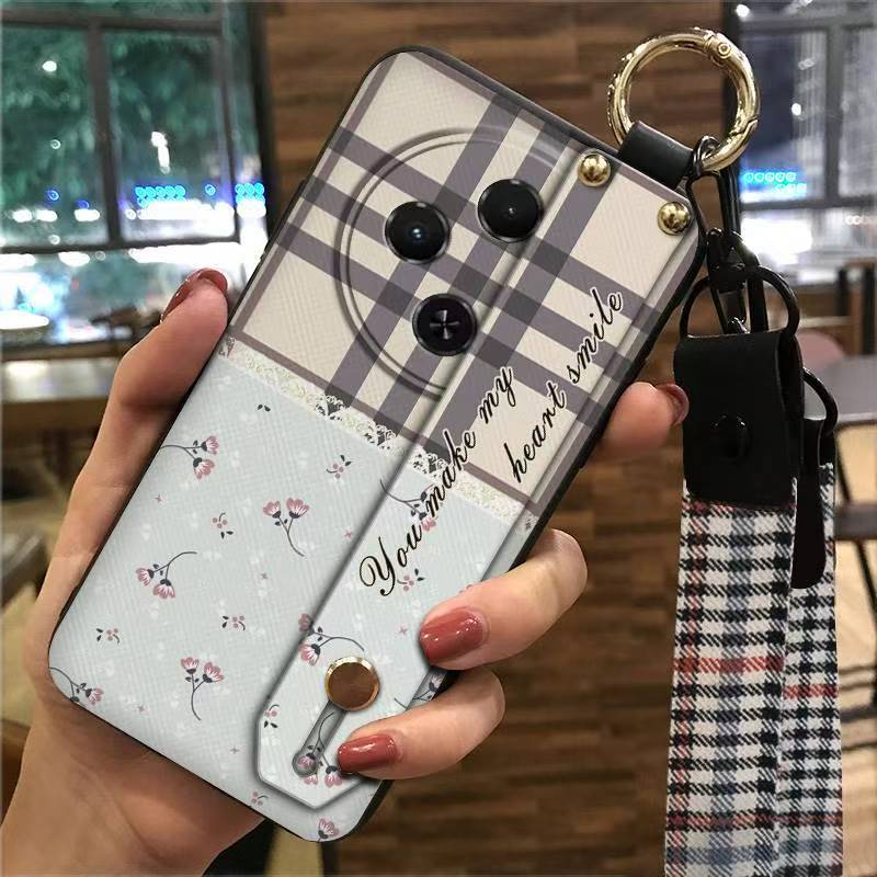 Phone Case for Tecno Spark 30C 4G Silicone Case with Adjustable Strap Neck Lanyard Cover