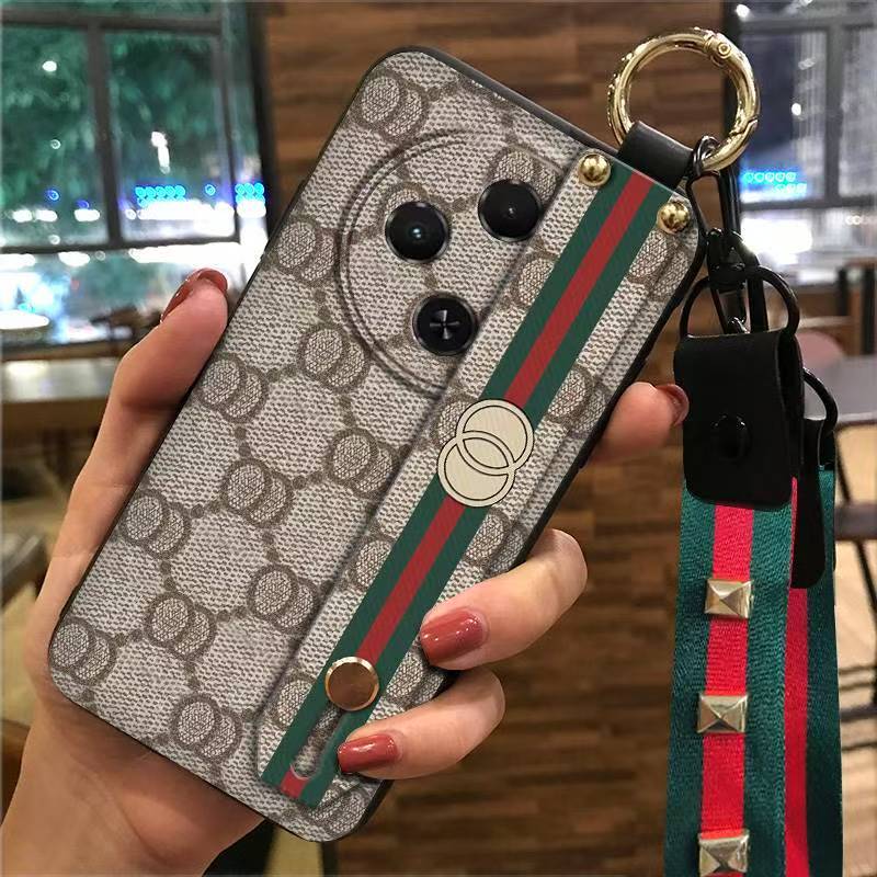Phone Case for Tecno Spark 30C 4G Silicone Case with Adjustable Strap Neck Lanyard Cover