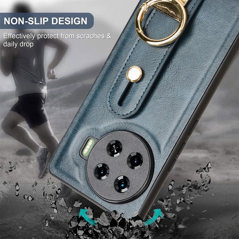 Leather Phone Case For Tecno Spark 20 Pro Plus Shockproof Fall prevention Protective Case