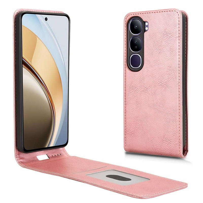 Leather Flip Cover For Vivo V40 Lite 6.67" Up And Down Flip Cover PU Leather Durable Protective Cover