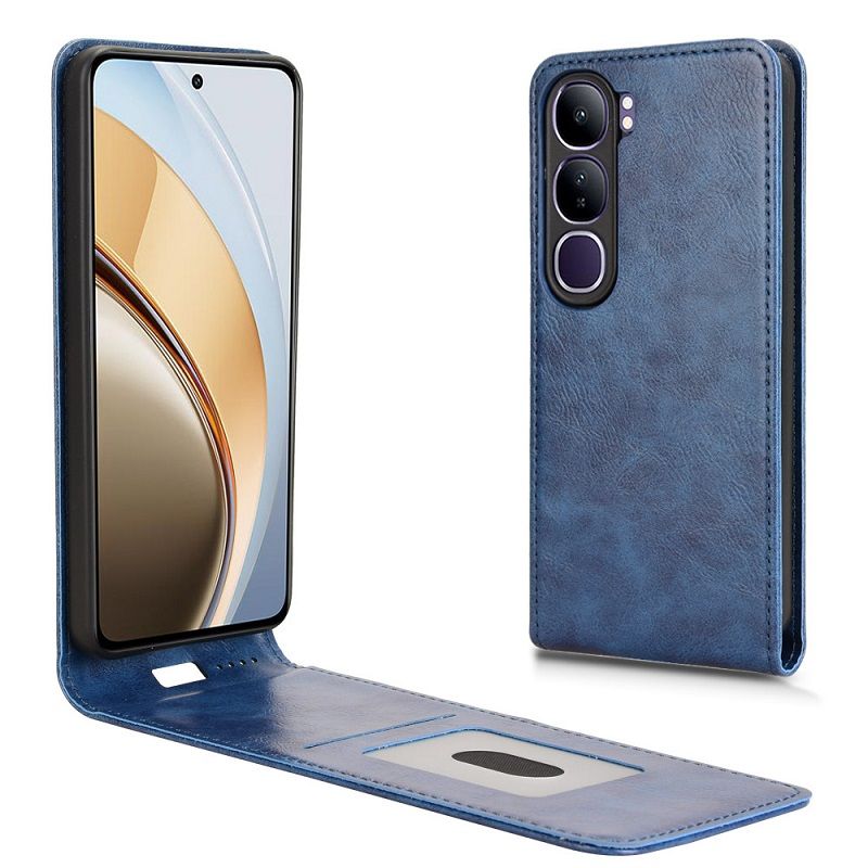 Leather Flip Cover For Vivo V40 Lite 6.67" Up And Down Flip Cover PU Leather Durable Protective Cover