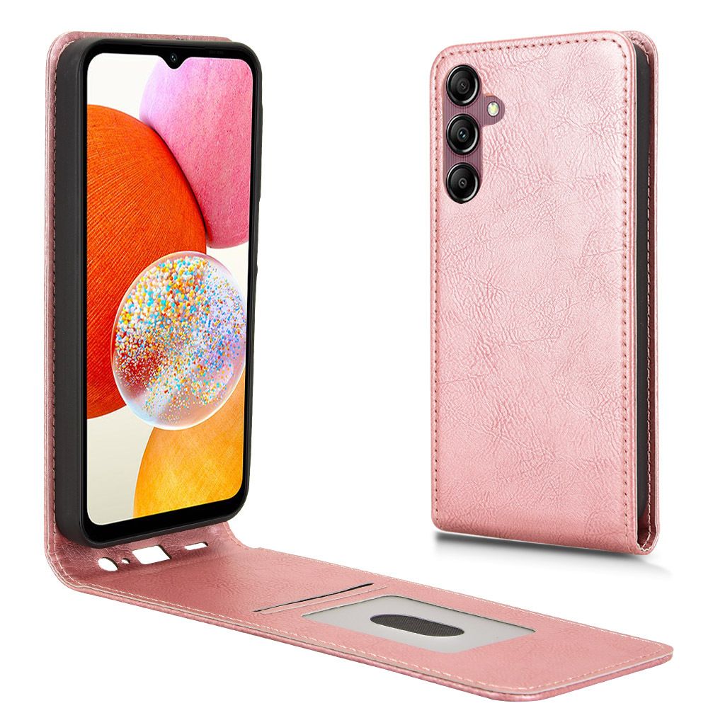 Leather Flip Cover For Samsung Galaxy A15 Up And Down Flip Cover PU Leather Durable Protective Cover