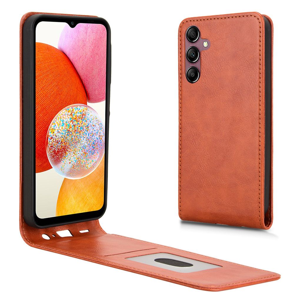 Leather Flip Cover For Samsung Galaxy A15 Up And Down Flip Cover PU Leather Durable Protective Cover