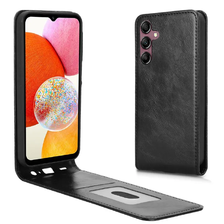 Leather Flip Cover For Samsung Galaxy A15 Up And Down Flip Cover PU Leather Durable Protective Cover