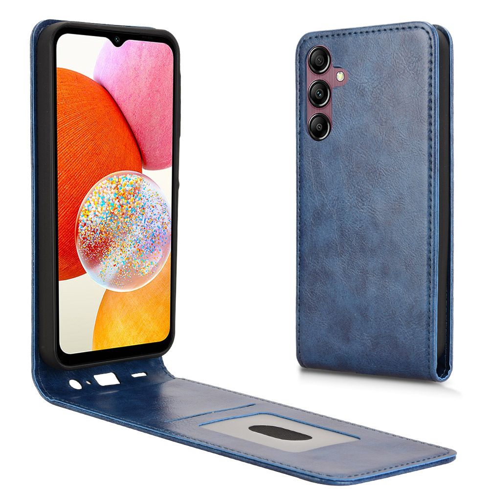 Leather Flip Cover For Samsung Galaxy A15 Up And Down Flip Cover PU Leather Durable Protective Cover