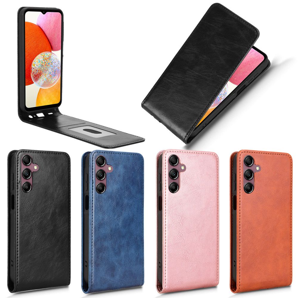 Leather Flip Cover For Samsung Galaxy A15 Up And Down Flip Cover PU Leather Durable Protective Cover