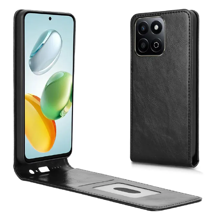 Leather Flip Cover For Honor 200 Smart/ Honor X7C Up And Down Flip Cover PU Leather Durable Protective Cover