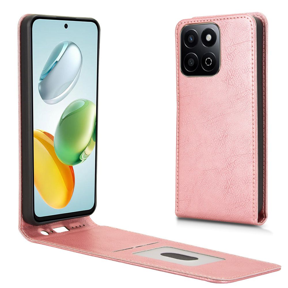 Leather Flip Cover For Honor 200 Smart/ Honor X7C Up And Down Flip Cover PU Leather Durable Protective Cover