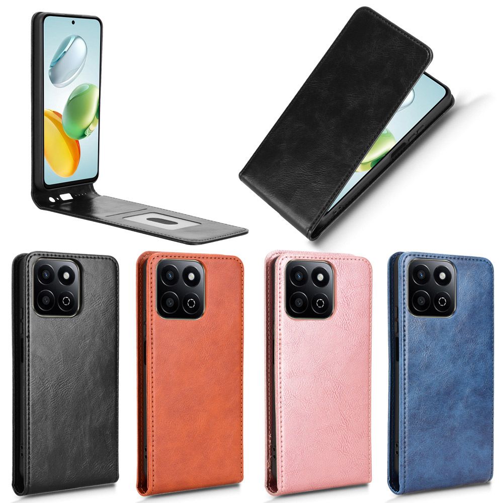 Leather Flip Cover For Honor 200 Smart/ Honor X7C Up And Down Flip Cover PU Leather Durable Protective Cover