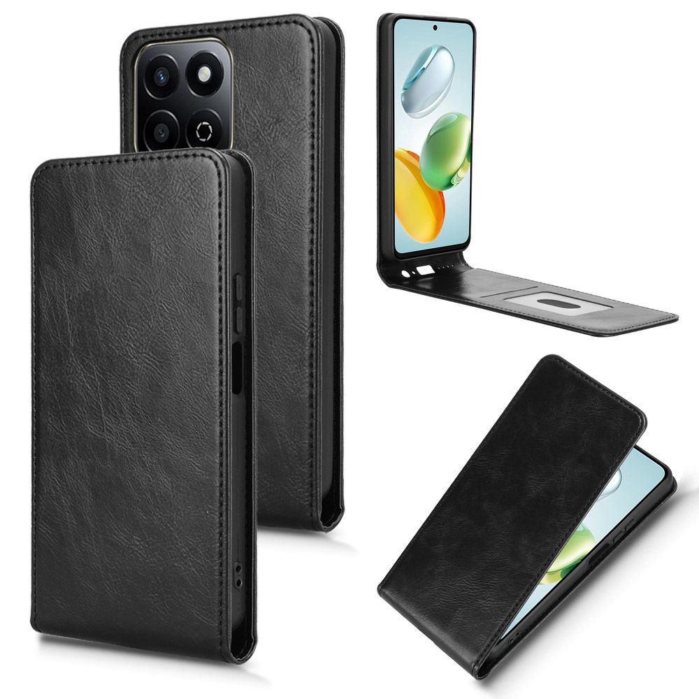 Leather Flip Cover For Honor 200 Smart/ Honor X7C Up And Down Flip Cover PU Leather Durable Protective Cover