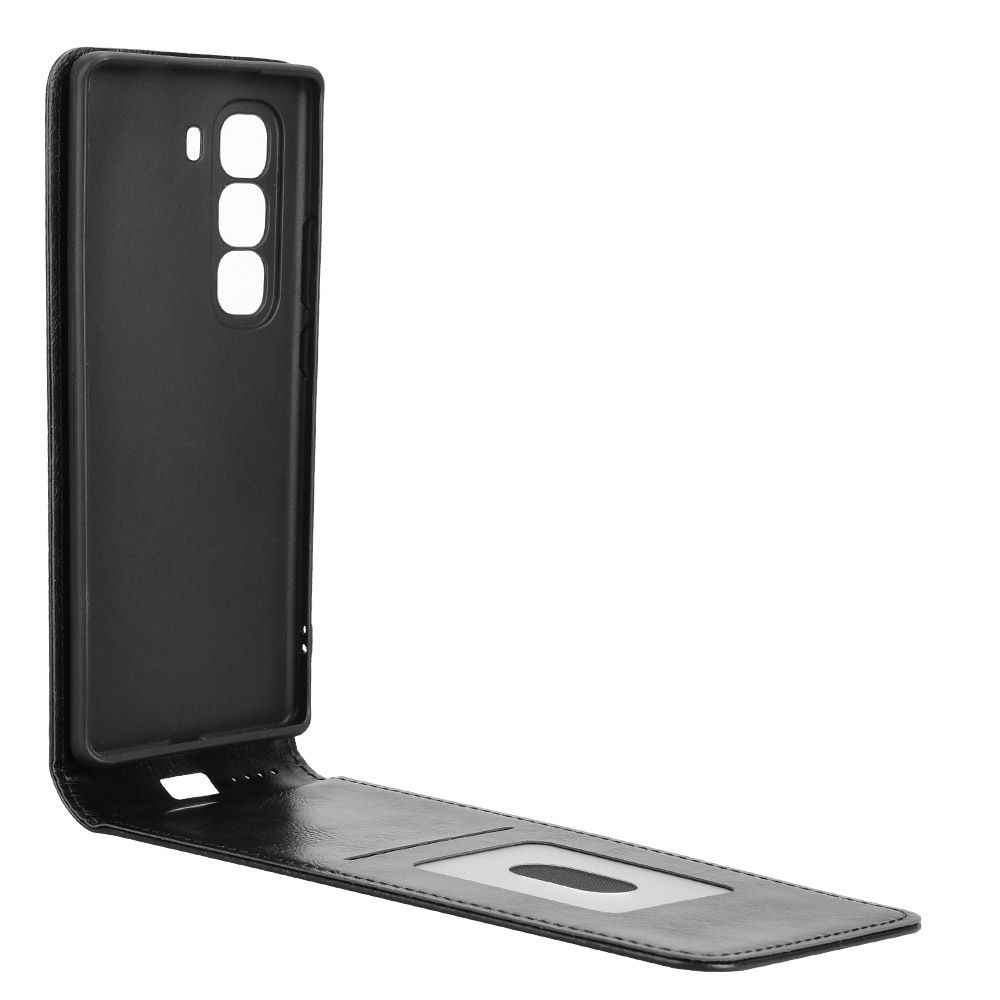 Leather Flip Cover For infinix Hot 50 Pro Plus/ X6880 Up And Down Flip Cover PU Leather Durable Protective Cover