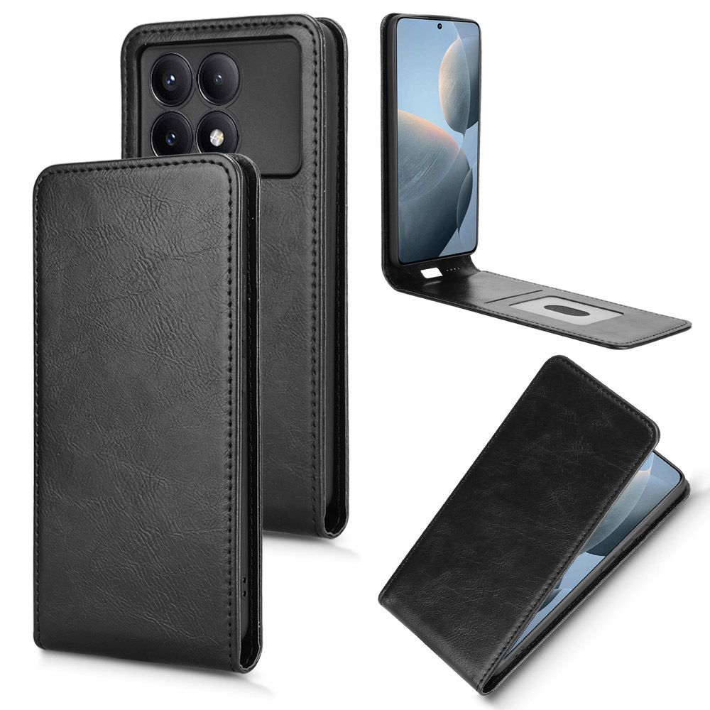 Leather Flip Cover For Xiaomi Poco X6 Pro 5G Up And Down Flip Cover PU Leather Durable Protective Cover