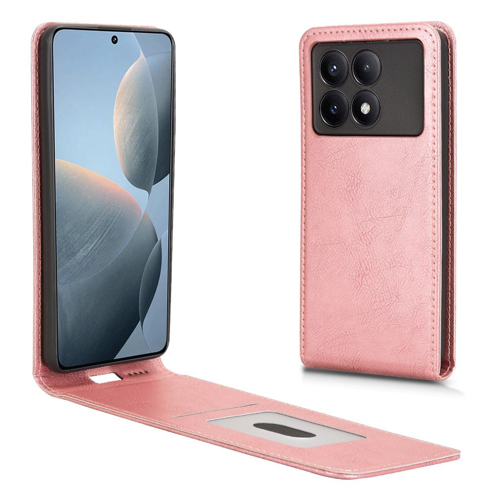 Leather Flip Cover For Xiaomi Poco X6 Pro 5G Up And Down Flip Cover PU Leather Durable Protective Cover