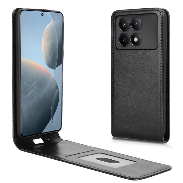 Leather Flip Cover For Xiaomi Poco X6 Pro 5G Up And Down Flip Cover PU Leather Durable Protective Cover