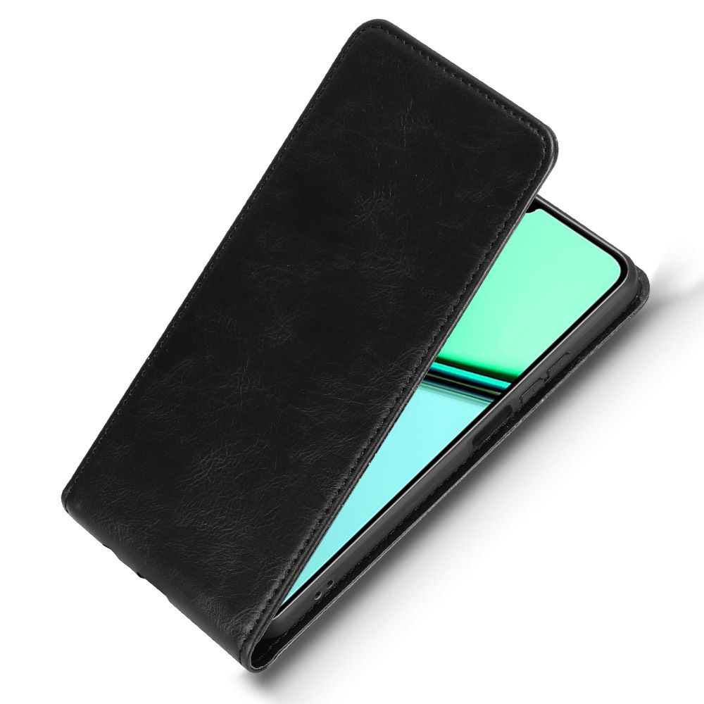 Leather Flip Cover For OPPO Realme C61 / Realme C63 Up And Down Flip Cover PU Leather Durable Protective Cover