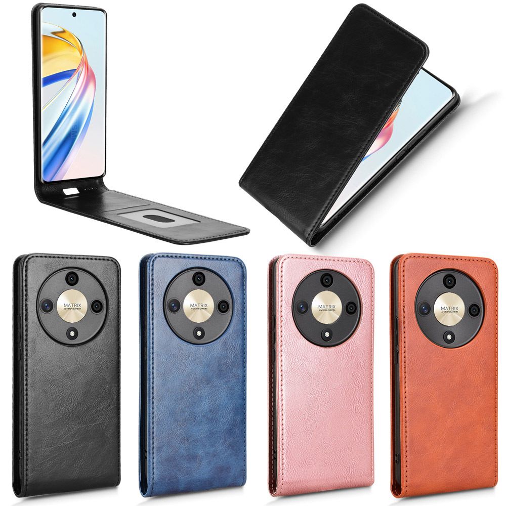 Leather Flip Cover For Honor X9b/ Honor Magic 6 Lite Up And Down Flip Cover PU Leather Durable Protective Cover