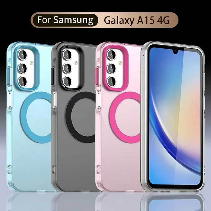 Magnetic Phone Case For Samsung Galaxy A15 Frosted Anti Fall Protective Cover