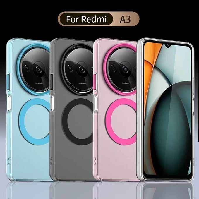 Magnetic Phone Case For Xiaomi Redmi A3X A3 Frosted Anti Fall Protective Cover