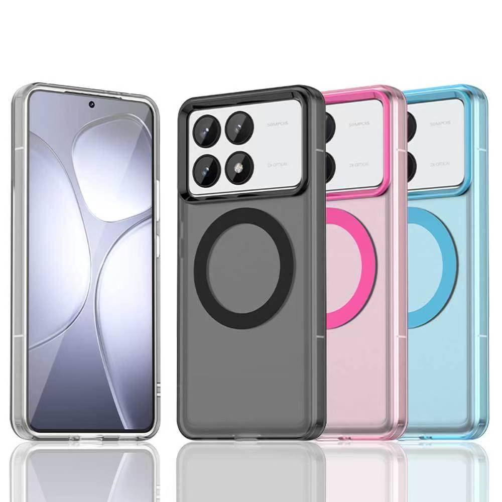 Magnetic Phone Case For Xiaomi Poco F6 Pro 5G/Xiaomi Redmi K70 Pro Frosted Anti Fall Protective Cover