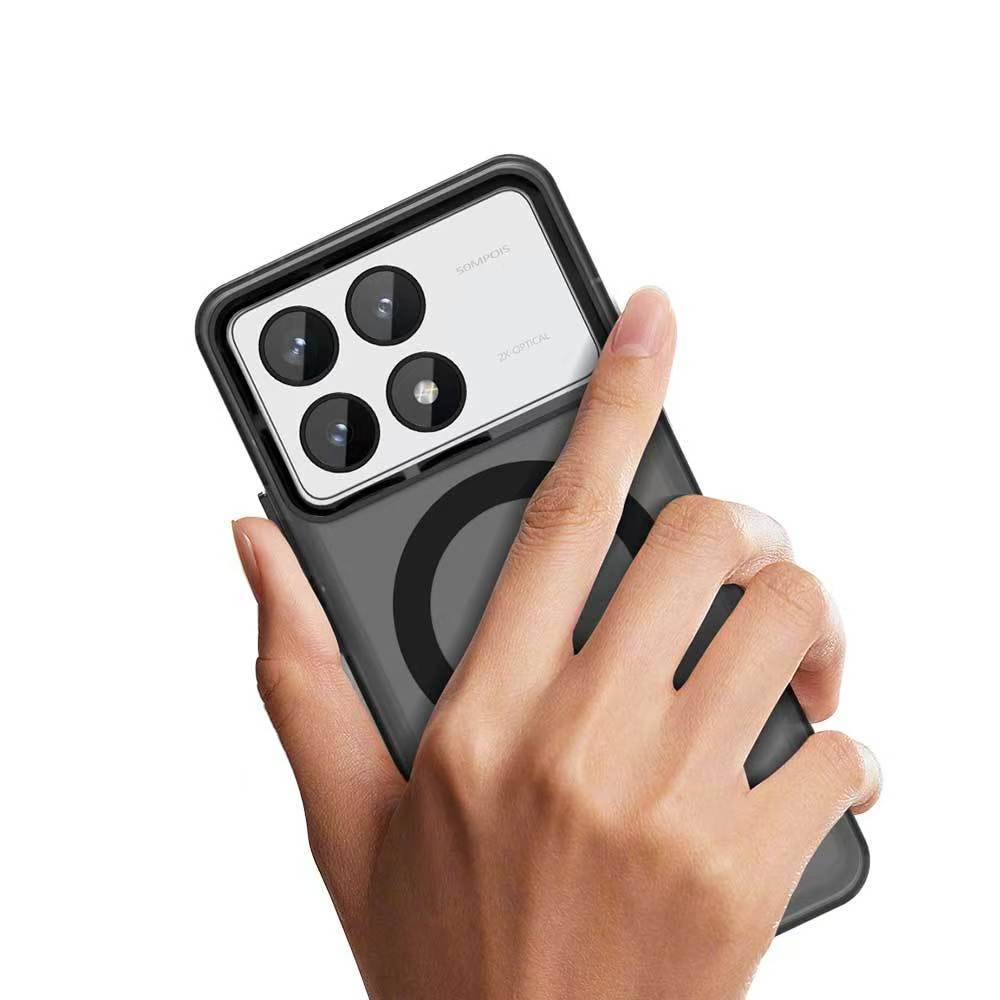 Magnetic Phone Case For Xiaomi Poco F6 Pro 5G/Xiaomi Redmi K70 Pro Frosted Anti Fall Protective Cover