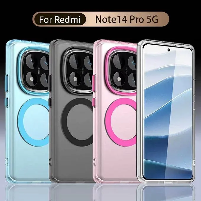 Magnetic Phone Case For Xiaomi Redmi Note 14 Pro 5G (Not 4G) Frosted Anti Fall Protective Cover