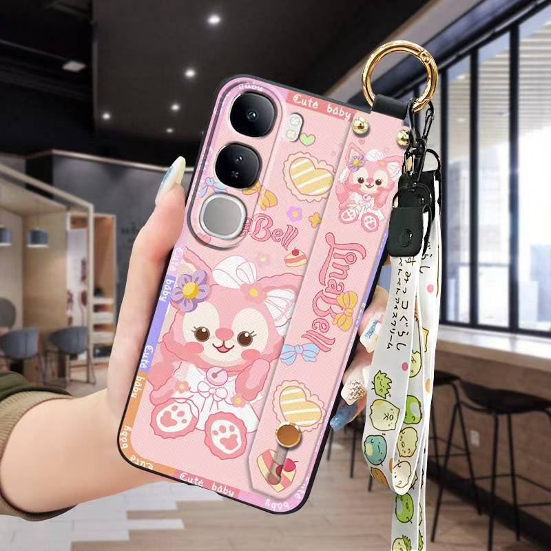 Phone Case for Vivo V40 Lite 6.67" Silicone Case with Adjustable Strap Neck Lanyard Cover