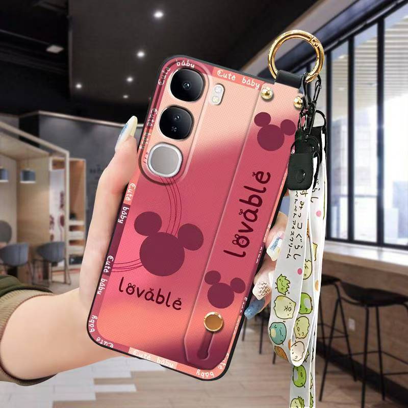 Phone Case for Vivo V40 Lite 6.67" Silicone Case with Adjustable Strap Neck Lanyard Cover