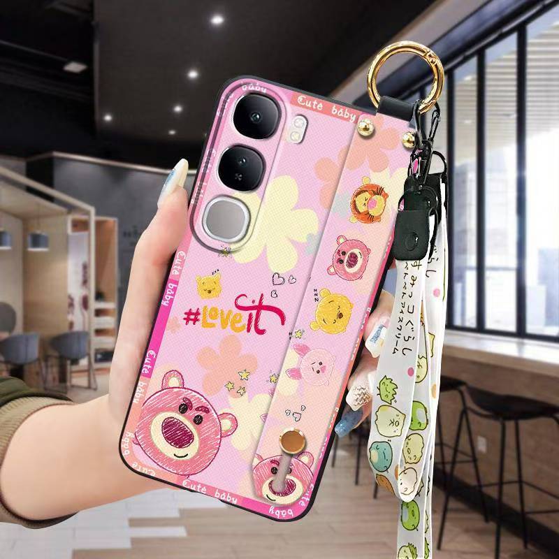 Phone Case for Vivo V40 Lite 6.67" Silicone Case with Adjustable Strap Neck Lanyard Cover