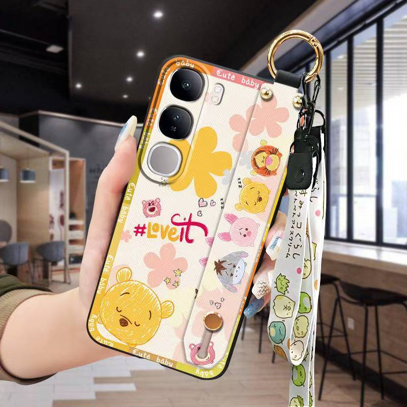 Phone Case for Vivo V40 Lite 6.67" Silicone Case with Adjustable Strap Neck Lanyard Cover