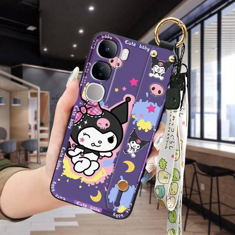 Phone Case for Vivo V40 Lite 6.67" Silicone Case with Adjustable Strap Neck Lanyard Cover