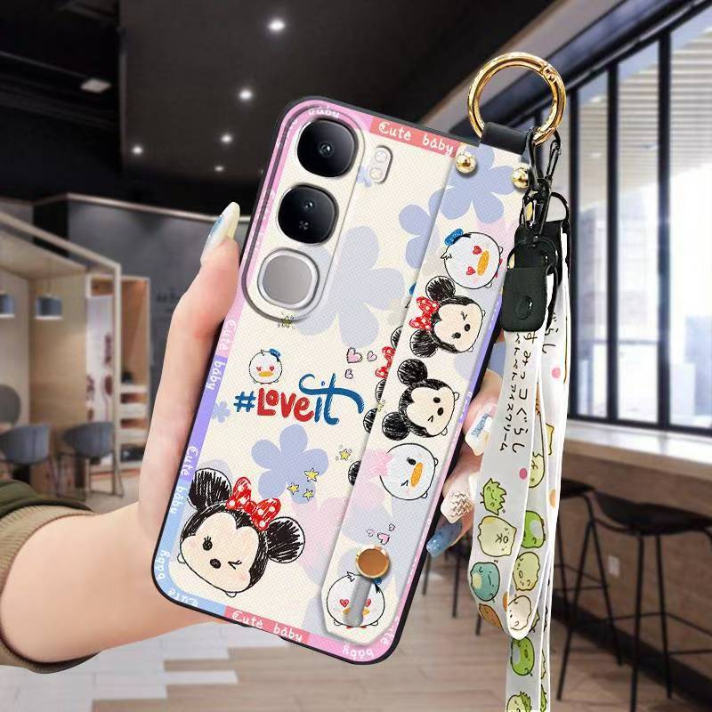 Phone Case for Vivo V40 Lite 6.67" Silicone Case with Adjustable Strap Neck Lanyard Cover