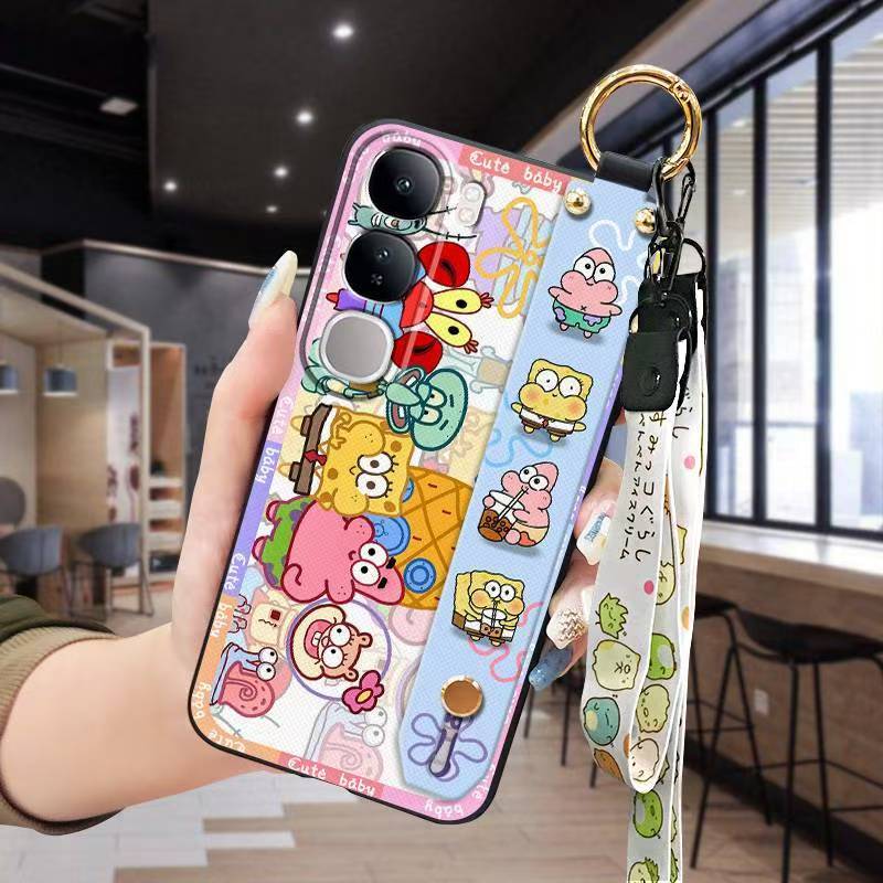 Phone Case for Vivo V40 Lite 6.67" Silicone Case with Adjustable Strap Neck Lanyard Cover