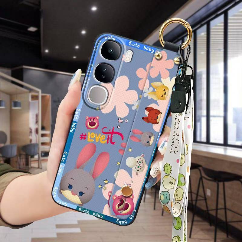 Phone Case for Vivo V40 Lite 6.67" Silicone Case with Adjustable Strap Neck Lanyard Cover