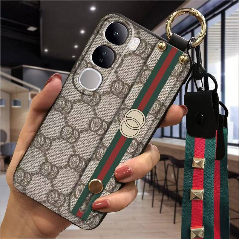 Phone Case for Vivo V40 Lite 6.67" Silicone Case with Adjustable Strap Neck Lanyard Cover