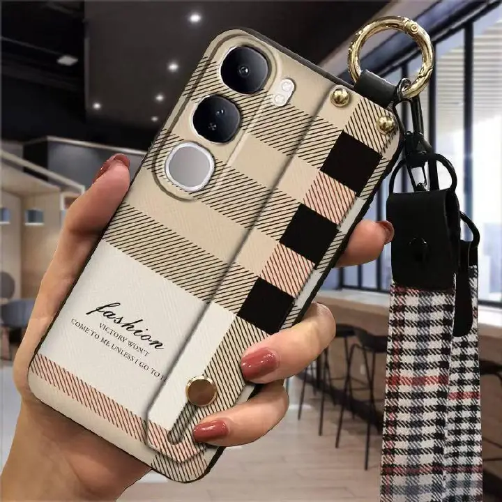 Phone Case for Vivo V40 Lite 6.67" Silicone Case with Adjustable Strap Neck Lanyard Cover