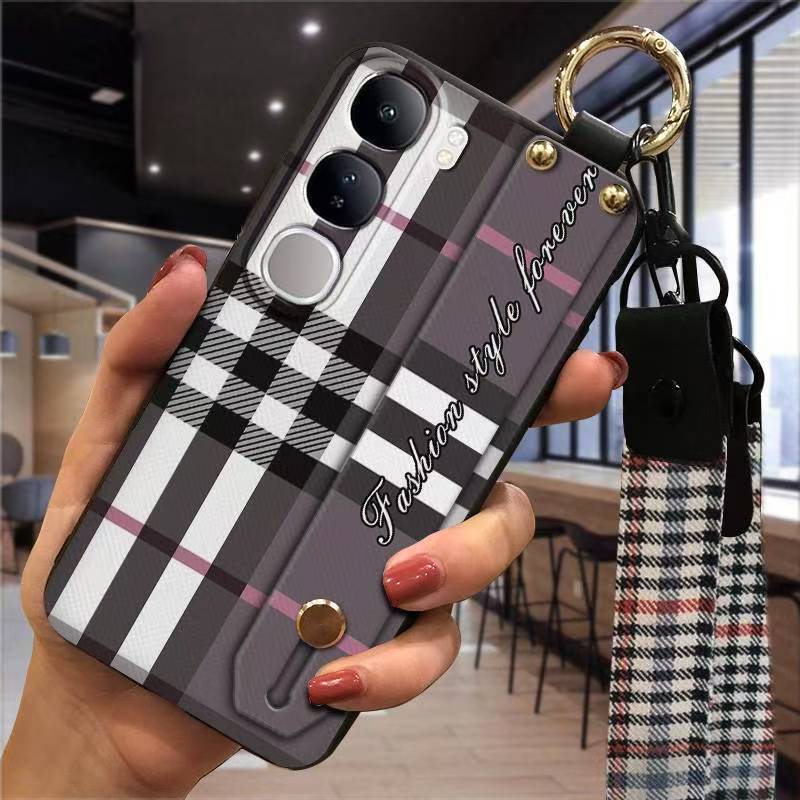 Phone Case for Vivo V40 Lite 6.67" Silicone Case with Adjustable Strap Neck Lanyard Cover