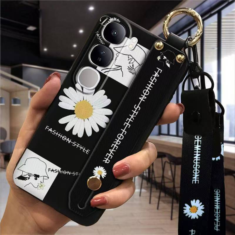 Phone Case for Vivo V40 Lite 6.67" Silicone Case with Adjustable Strap Neck Lanyard Cover