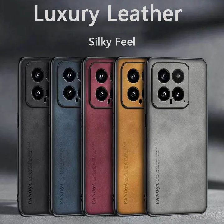Luxury Business Retro Leather Phone Case For Xiaomi 14 5G, Shockproof Fall prevention Protective Case