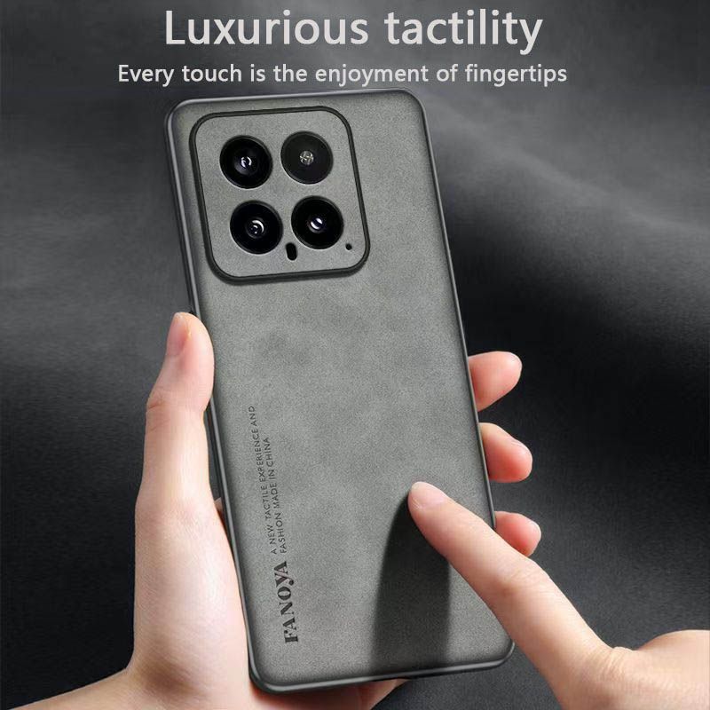 Luxury Business Retro Leather Phone Case For Xiaomi 14 5G, Shockproof Fall prevention Protective Case