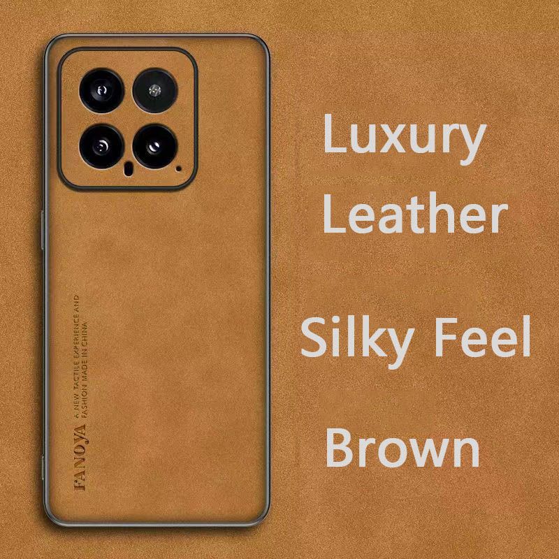 Luxury Business Retro Leather Phone Case For Xiaomi 14 5G, Shockproof Fall prevention Protective Case
