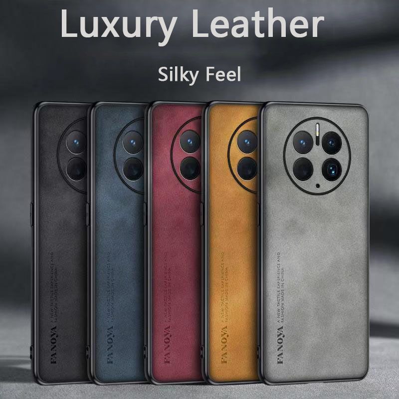 Luxury Business Retro Leather Phone Case For Huawei Mate 50 Pro, Shockproof Fall prevention Protective Case
