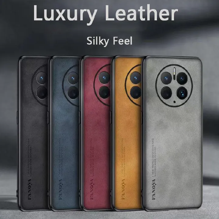 Luxury Business Retro Leather Phone Case For Huawei Mate 50 Pro, Shockproof Fall prevention Protective Case