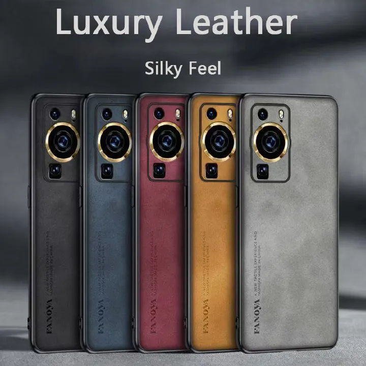 Luxury Business Retro Leather Phone Case For Huawei P60/ P60 Pro, Shockproof Fall prevention Protective Case
