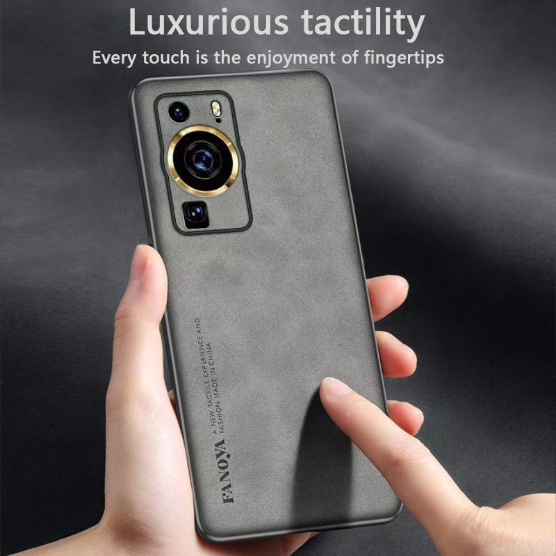 Luxury Business Retro Leather Phone Case For Huawei P60/ P60 Pro, Shockproof Fall prevention Protective Case
