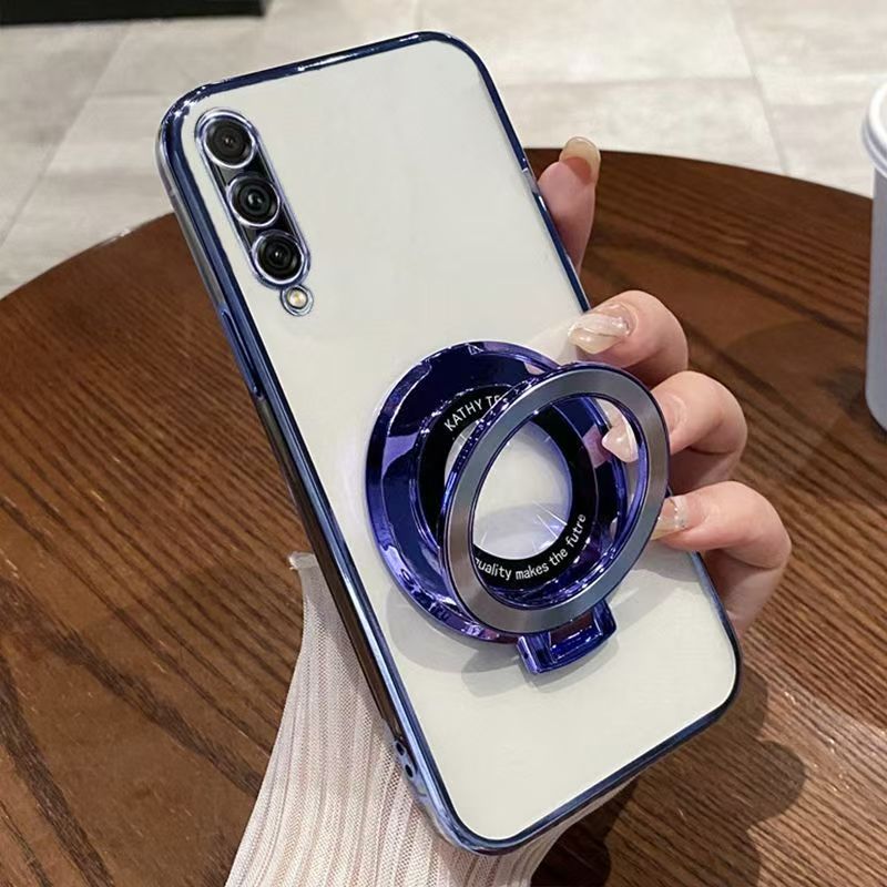 Luxury Magnetic Support Transparent Glitter Powder Phone Case For Huawei Y9s / Honor 9X Pro Fall Prevention Protective Cover