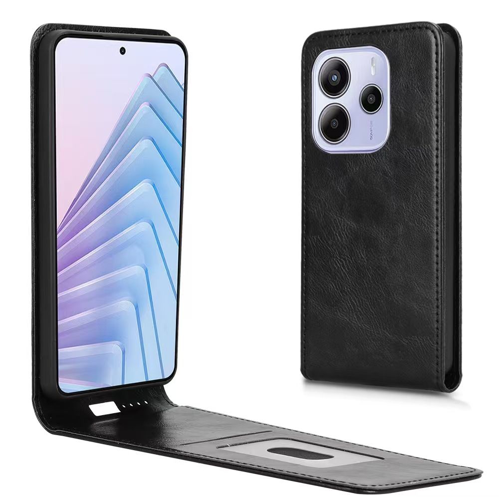 Leather Flip Cover For Xiaomi Redmi Note 14 4G, Up And Down Flip Cover PU Leather Durable Protective Cover