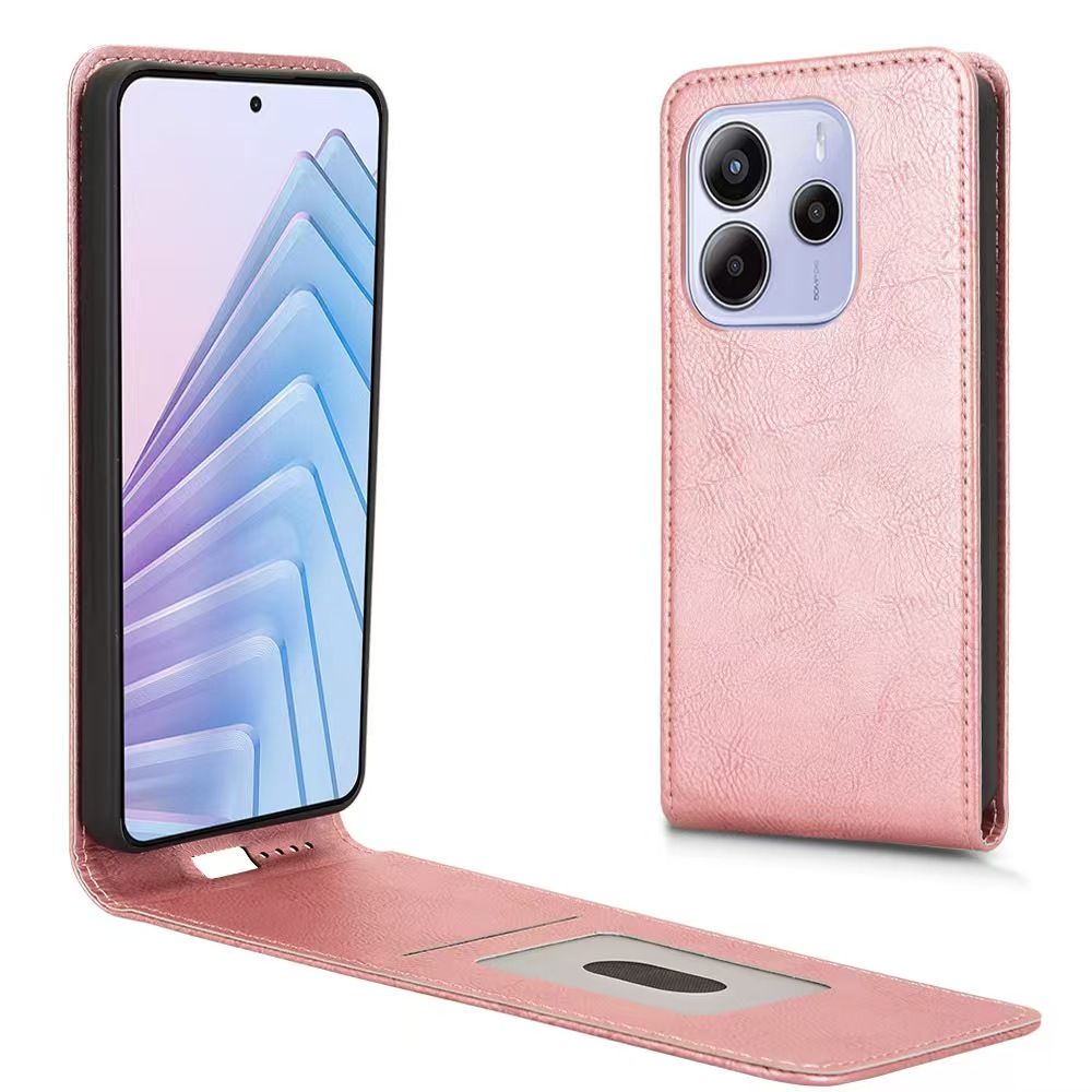 Leather Flip Cover For Xiaomi Redmi Note 14 4G, Up And Down Flip Cover PU Leather Durable Protective Cover