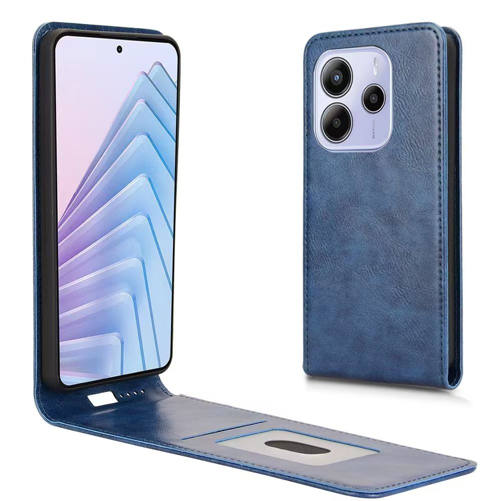 Leather Flip Cover For Xiaomi Redmi Note 14 4G, Up And Down Flip Cover PU Leather Durable Protective Cover